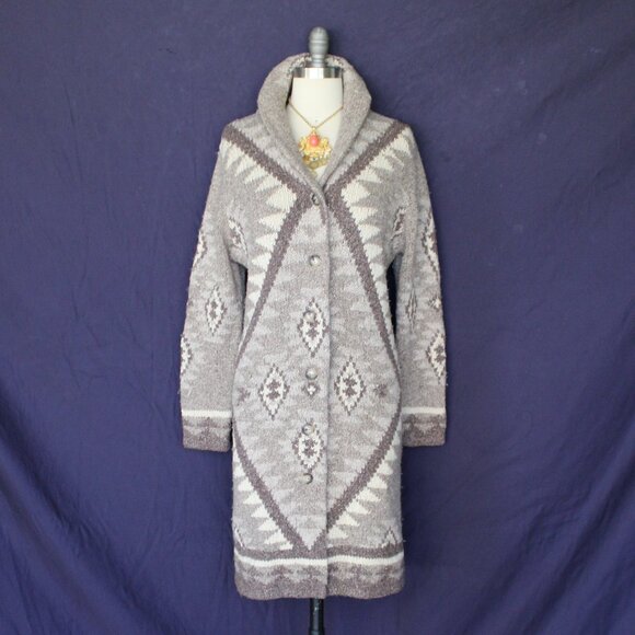 Ralph Lauren Polo RRL Wool Silk Hand Knit Aztec Southwestern cardigan sweater M - Picture 2 of 10